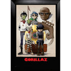 Gorillaz With Gold LP - Impression encadree - 27" x 38"-Qualité supérieure - music memorabilia