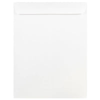 JAM Paper Enveloppes à ouverture au sommet et rabat droit gommé, 9 x 12 po, blanches, 1000 par paquet-Blanc