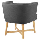 Modway - Anders Tissu rembourré Chaise d’accent - Gris-Coussin amovible avec housse lavable