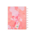 The Happy Planner - Planificateur daté format classique 2026–2027 à reliure à disques - 9-3/4 po x 5-5/16 po - Fleurs floues corail-Dimensions : 9-3/4" x 5-5/16"