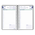 Blueline - 2027 Agenda quotidien DuraFlex – 8 po x 5 po – Noir – Bilingue-Reliure spirale double avec couverture rigide Duraflex extra robuste