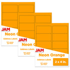 JAM Paper – Étiquettes d'adresses postales, 2 po x 4 po, rose fluo, 3 paquets de 120-Dimensions : 2 x 4 po