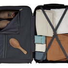 Bugatti - Valise d'enregistrement rigide 30 po de la collection Madrid - Bleu Marine-Poignée de chariot télescopique avec hauteurs de verrouillage à plusieurs niveaux