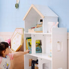 Qaba - Organisateur de rangement pour jouets pour enfants - blanc-Pieds robustes en bois massif pour une utilisation durable
