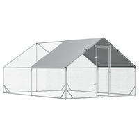 PawHut - Grand poulailler galvanisé enclos à marcher 9,8 pi x 13,1 pi x 6,6 pi-Convient pour élever des poules, des lapins, des canards et d'autres animaux 