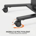 ShoppingAll - Chariot pneumatique de bureau pour ordinateur portable à hauteur réglable - noir-7