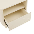 Manhattan Comfort - Table de nuit moderne Ella 19,7" - Crème-Des pieds de luge rectangulaires épais de 17,5 cm offrent stabilité et une touche moderne et unique à une base de luge classique