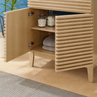 Modway - Render 30" Vanette de salle de bain - Noir de chêne-Trous centraux de 8"