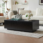 Hudson&Canal - Table basse rectangulaire Paxton 48" de largeur, , grain noir-Caractéristiques assemblage facile