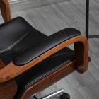 HOMCOM - Fauteuil de bureau avec repose-tête amovible et roulettes - noir-Équipé de cinq roulettes pour faciliter le déplacement