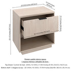 Hudson&Canal - Table de nuit Karten de 24 po - Blanc aulne-8