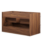 Modway - Render Support mural de 36" Armoire de toilette de salle de bain (lavabo non inclus) - Noyer-Tiroirs à extension complète