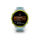 Garmin - Forerunner 570 - 47 mm, aluminium jaune amp avec bracelet translucide Whitestone/Turquoise-STATUT D'ENTRAÎNEMENT - À l'aide d'indicateurs tels que le statut HRV, l'historique des exercices récents et le VO2 max, obtenez un aperçu de l'efficacité de l'entraînement avec le statut d'entraînement - et sachez si vous vous entraînez de manière productive, au maximum ou tendu.