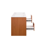 Modway - Scenic Double support mural de 48" Vanette de salle de bain - Blanc cerise-Assemblée requise