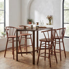Zuo - Stenger Tabouret de bar - Noyer - Ensemble de 2-Assemblage requis