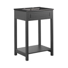 Modway - Altura 24" Vanette de salle de bain - Gris Noir-Armoire de toilette moderne pour salle de bain