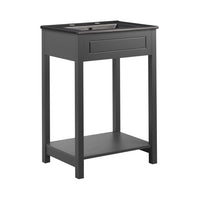 Modway - Altura 24" Vanette de salle de bain - Gris Noir-Armoire de toilette moderne pour salle de bain