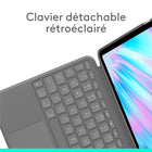 Logitech - Touch iPad Air 11" (M3/M3/M4) / iPad Air 5ème génération Étui Clavier - Gris Oxford - Anglais-Support flexible, clavier amovible: trouvez l'angle idéal pour accomplir vos tâches grâce au support ultra-flexible, détachez le clavier pour dessiner, regarder des vidéos ou lire en toute liberté 