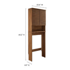 Modway - Render Par-dessus les toilettes Armoire de rangement de salle de bain in Noyer-Construction en panneaux de particules