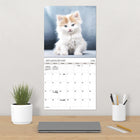 DateWorks - 2026 Calendrier Mural 16 Mois - 12 po x 12 po - Chatons Câlins - Bilingue -Comprend des pages mensuelles de janvier à décembre 2026, ainsi que les 4 derniers mois de 2025