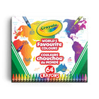 Crayola - Crayons de cire Couleurs chouchou du monde - Paquet de 64-COULEURS CHOUCHOU DU MONDE : Inspirées des couleurs préférées des gens du monde entier! Cet ensemble unique reflète des milliers de préférences mondiales en matière de couleurs, pour refléter nos liens partagés par le biais de la couleur