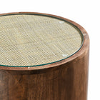 Modway - Truett Manche Rotin de bois Table d’appoint - Noyer-Arrivée entièrement assemblée