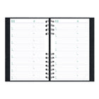 Blueline - 2027 Agenda quotidien CoilPro avec couverture rigide à texture imitation lézard – 8 po x 5 po – Noir – Bilingue-Calendriers de référence du mois précédent, du mois courant et des deux mois suivants sur chaque double page