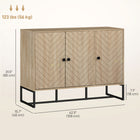 HOMCOM - Buffet moderne 42,5 po L - chêne-Polyvalent pour ranger des articles de salle à manger, des essentiels de couloir ou de la décoration 