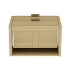 Manhattan Comfort - Table de nuit moderne Grace 28" - Chêne naturel et or-Garantie limitée du fabricant de 30 jours