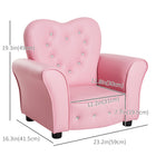 Qaba - Canapé mini princesse pour enfants, fauteuil pour tout-petits, fauteuil club rembourré à capitons, canapé d'activités inclinable - rose-Structure en bois massif avec rembourrage supplémentaire supportant 100 livres  
