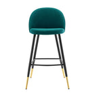 Modway - Cordial Tissu Tabourets de bar - Sarcelle - Ensemble de 2-8