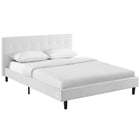Modway - Linnea Lit plein, Blanc-Base en contreplaqué polyester rembourré