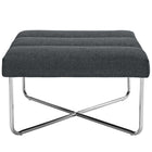 Modway - Reach Tissu rembourré Ottoman - Gris-Glissements au pied sans marquer