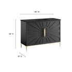Modway - Awaken 48" Vanette de salle de bain - Noir noir-Construction en bois massif et MDF