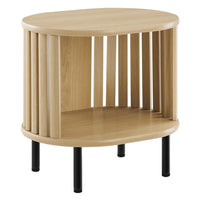 Modway - Fortitude Table d’appoint - Chêne-Entreposage à centre ouvert