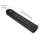 BlueDiamond - defend protecteur de surtension de 10 pieds avec 6 prises paquet de 2, noir-Indice d’énergie de 350 joules - Offre une protection supérieure contre les surtensions pour tous vos appareils électroniques