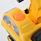 Qaba - Excavatrice à pédales pour enfants avec pelle - jaune-Avec un levier de vitesse facile à utiliser, peut être tourné manuellement 