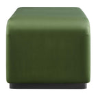 Modway - Koda Performance Velvet Ottoman de la cascade - Vert mousse noire-Capsules de pied ajustables