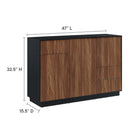Modway - Holden 47" Buffet - Noyer noir-Stratifié à grain de bois
