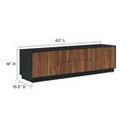 Modway - Holden 63 po Meuble TV, Noyer noir-Stratifié à grain de bois