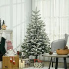 HOMCOM - Arbre de Noël artificiel enneigé de 5ft avec 521 pointes - Vert-Les 521 extrémités de l'arbre offrent un large espace pour les ornements décoratifs 