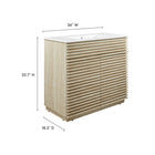 Modway - Render 36" Faux travertin Meuble de salle de bain avec lavabo - Blanc-Étagère de rangement réglable