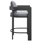 Modway - Tahoe Terrasse extérieure Aluminium pour patio Tabouret de comptoir - 36,5 po - Gris-Coussin de siège et dossier amovible