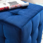 Modway - Contour Cube à touffes Performance Velvet Ottoman - Marine-Tissu résistant aux taches durable