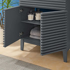 Modway - Render 30" Vanette de salle de bain - Gris Noir-Trous centraux de 8"