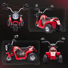 Aosom - moto électrique pour enfants 6v, moto tout-terrain à batterie - rouge-Batterie rechargeable et chargeur inclus dans le colis 