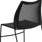 Flash Furniture – Chaise traîneau empilable HERCULES avec ouverture d’aération, capacité de 661lb, noir (RUT498ABK)-Le dossier perforé permet la circulation de l'air