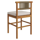 Modway - Eleni Terrasse extérieure Bois de teck Tabourets de comptoir Ensemble de 2 - Voile-7