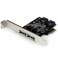 StarTech.com – Carte contrôleur PCI Express (PCIe) avec 2 ports SATA III-Cette carte contrôleur PCIe SATA est dotée de deux voies SATA qui peuvent être commutées indépendamment entre les ports internes ou externes (eSATA) au besoin
