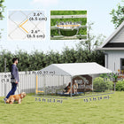 PawHut - Parc extérieur pour chien avec bols rotatifs réglables 13,1 pi L x 7,5 pi l x 5,2 pi H-Le support de gamelles rotatif avec 2 gamelles facilite l’alimentation 